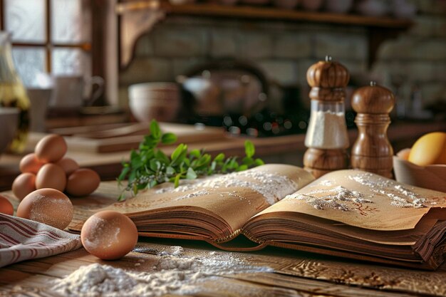 Książki kucharskie i składniki