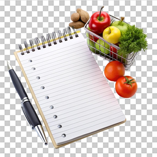 Stolik z listą zakupów